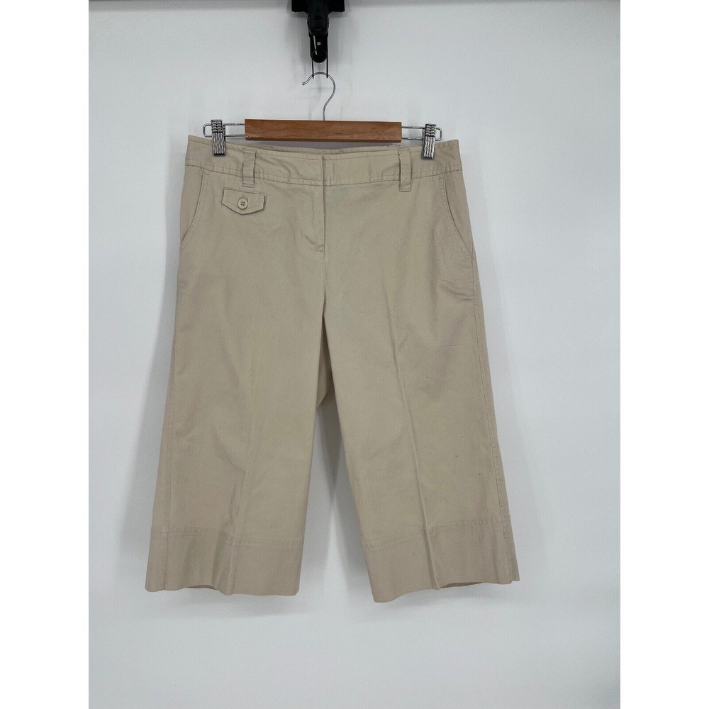 Style & Co Petite Capri Pants‎ Cropped Beige Cotton Blend Size 8P